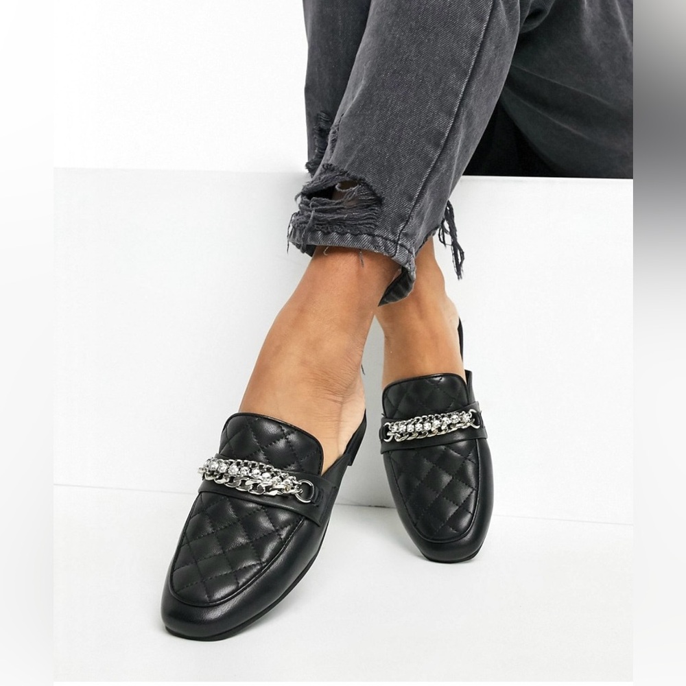 NEW Steve Madden Women’s Kalista Quilted Chain Mules, size 10